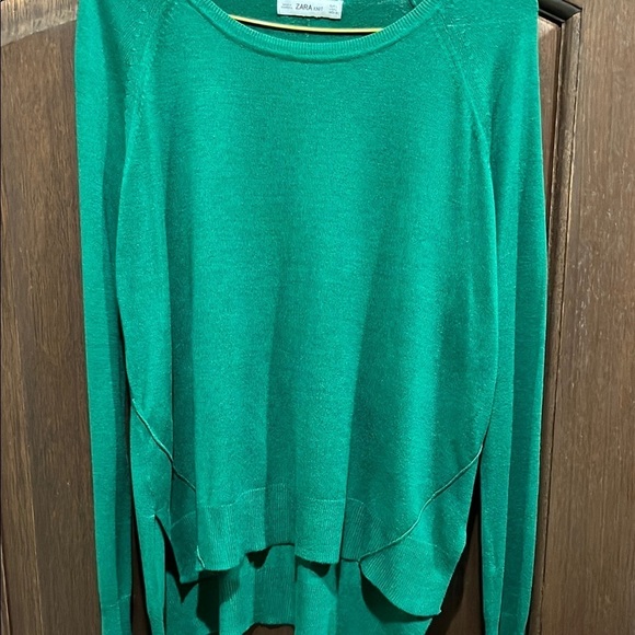 Zara Sweaters - Zara Green Crew Neck Sweater Relaxed Fit
